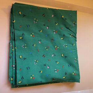 Emily Isabella Green Floral Fabric Organic Cotton 2 yds x 55” Wide